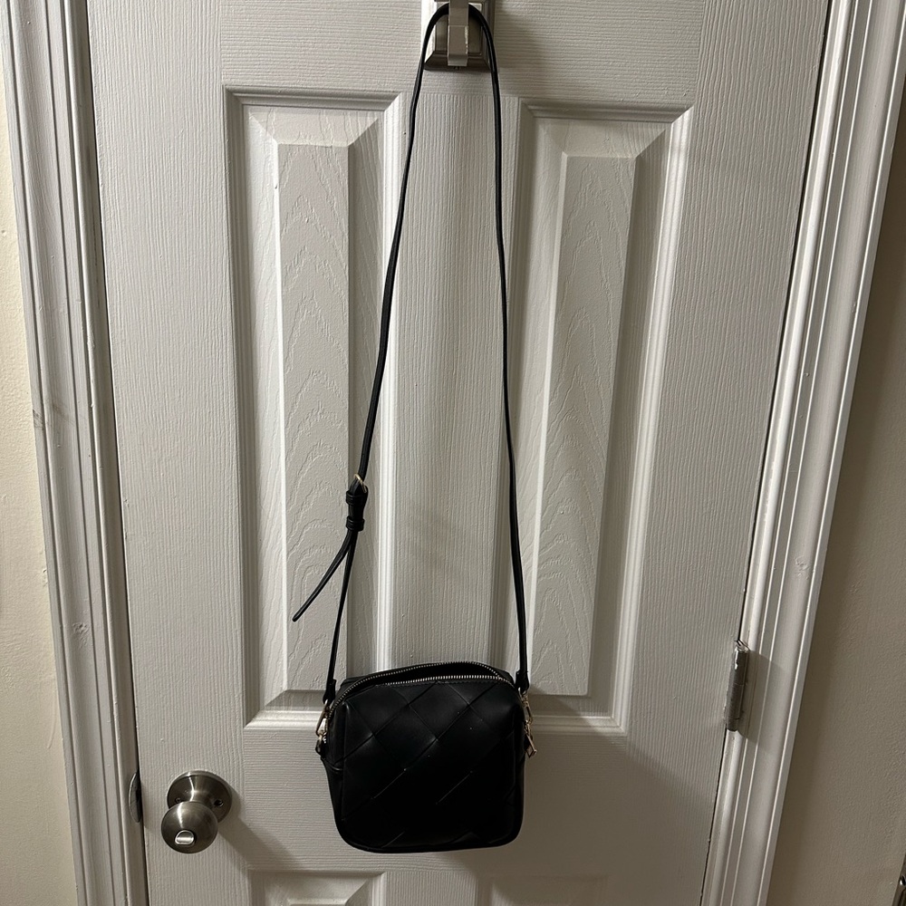 Black Quilted Crossbody Bag